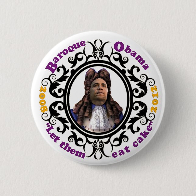 Barocker Obama Button (Vorderseite)