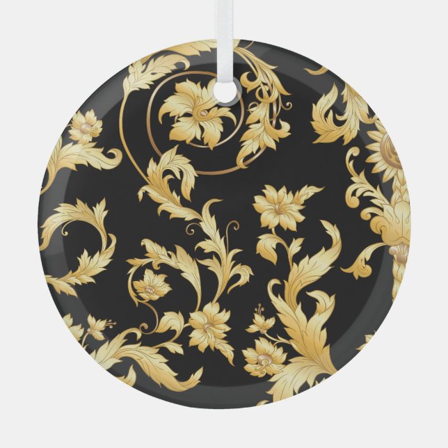 Barocker Rokoko, Viktorianisches Blumenmuster. Ornament Aus Glas (Vorderseite)