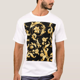 Barocker Rokoko, Viktorianisches Blumenmuster. T-Shirt
