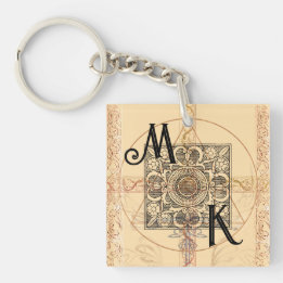 Barockes Antikes Monogramm Schlüsselanhänger