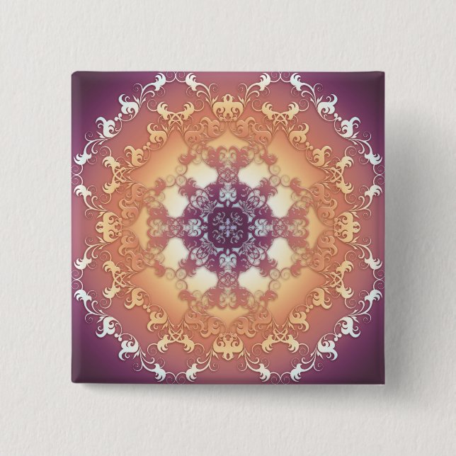 barockes Artelement Button (Vorderseite)