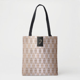 Barockes Artmit blumenmuster. Monogramm