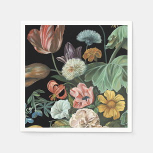 Barockes Blumen - Blumenstrauß der Blumen Serviette