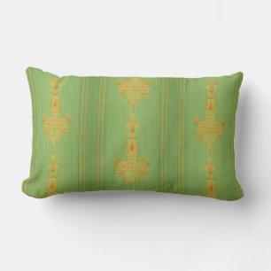 Barockes Blumenmuster mit Rand V2020 Lendenkissen