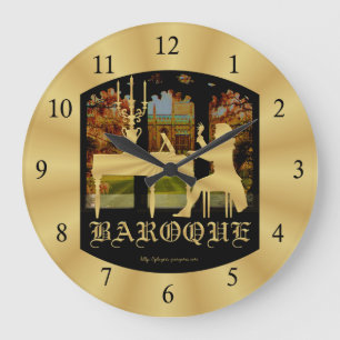 Barockes Cembalo Große Wanduhr