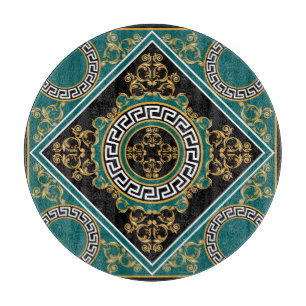 Barockes Gold: Schwarze Eleganz Schneidebrett