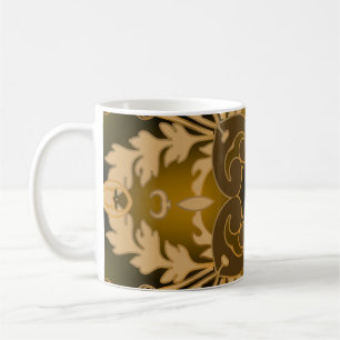 Barockes nahtloses Muster. Vintage verzierte leuch Kaffeetasse