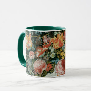 Barockes Stillleben Blumen in einer Vase Tasse