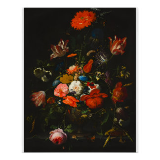 Barockes Vintage-Blumenbouquet – Klassisches Still Poster