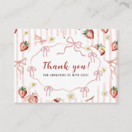 Barockfarbene Blume BabyshowAbschlusskarte Begleitkarte