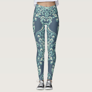 Barockflorale Vintage Tapete Leggings