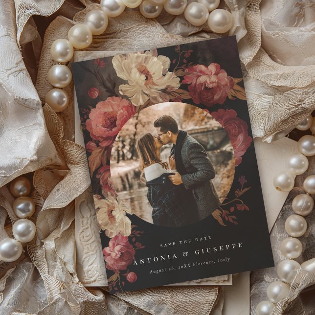 Barockgemalte Florals-Foto Save The Date (Von Creator hochgeladen)