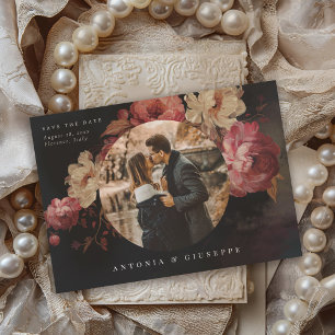 Barockgemalte Florals-Foto Save The Date