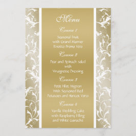 Barockhochzeit mit Champagnergold Menükarte