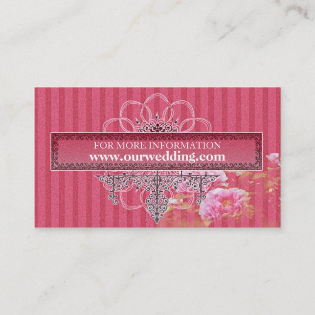 Barockischer Glamour Hochzeitsfeier Set, Sammlung Visitenkarte (Vorderseite)