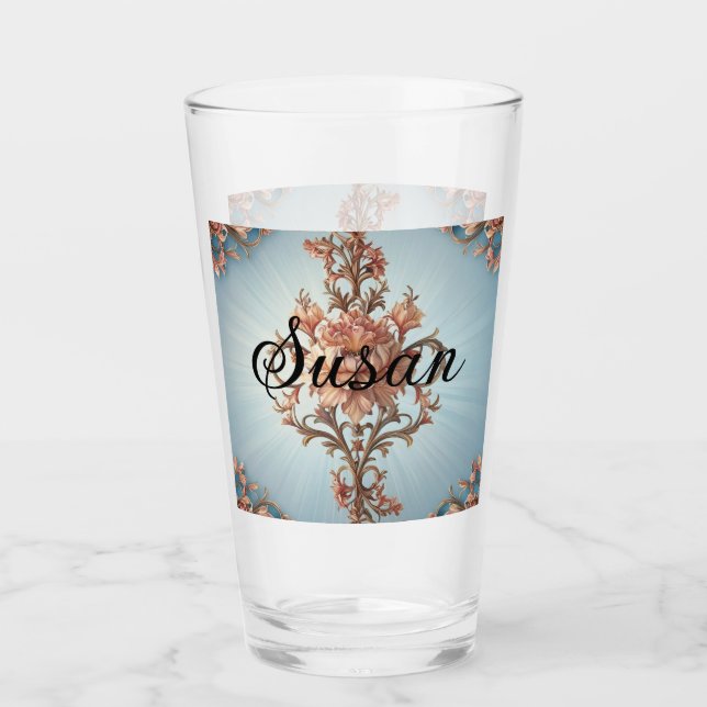 Barockrose Glas (Vorderseite)