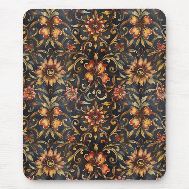 Barockrot-Gold-Symphonie Mousepad (Vorne)