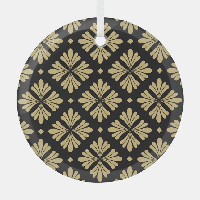 Barockschmuck, Vintages Blumenmuster. Ornament Aus Glas (Vorderseite)