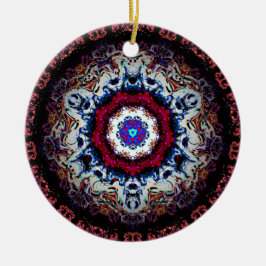 Barockschneeflockenähnliche farbenfrohe Muster Keramik Ornament