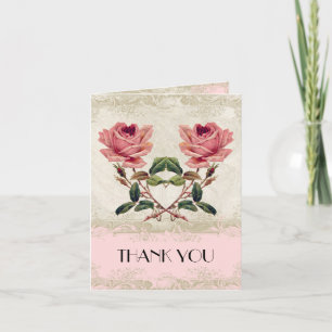 Barockstil Vintage Rose Blush Danke Anmerkungen