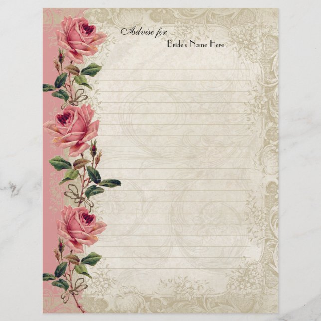 Barockstil Vintage Rose Lace (Vorderseite)