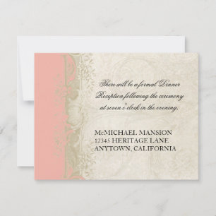 Barockstil Vintage Rose Lachs Einladung