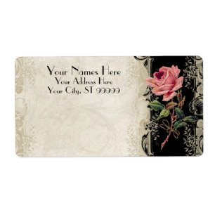 Barockstil Vintage Rose Schwarz an Creme Lace