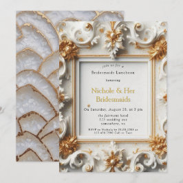 Barockstil Weiße Goldbridmaier zum Mittagessen Einladung