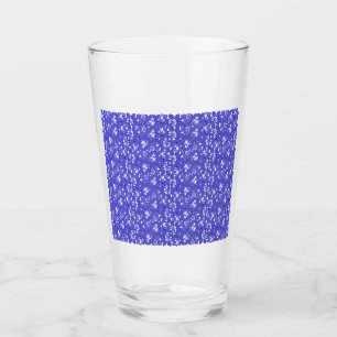 Barocktapete - blaues Muster der Blume Glas