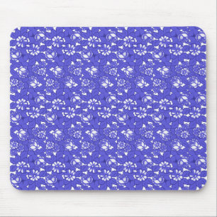 Barocktapete - blaues Muster der Blume Mousepad