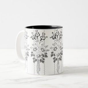 Barocktapete Blume Zweifarbige Tasse