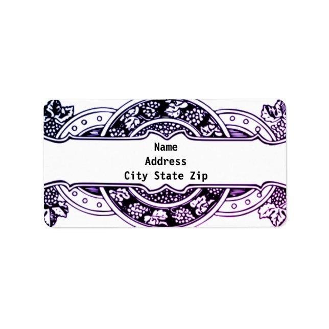 Barocktrauben Adressaufkleber (Vorne)