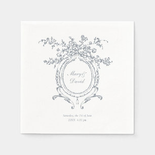 BarockWappen Minimalistisch Chic Wedding Napkins Serviette