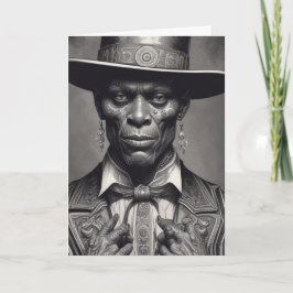 Baron Samedi Gothic Klapp-Grußkarte Karte