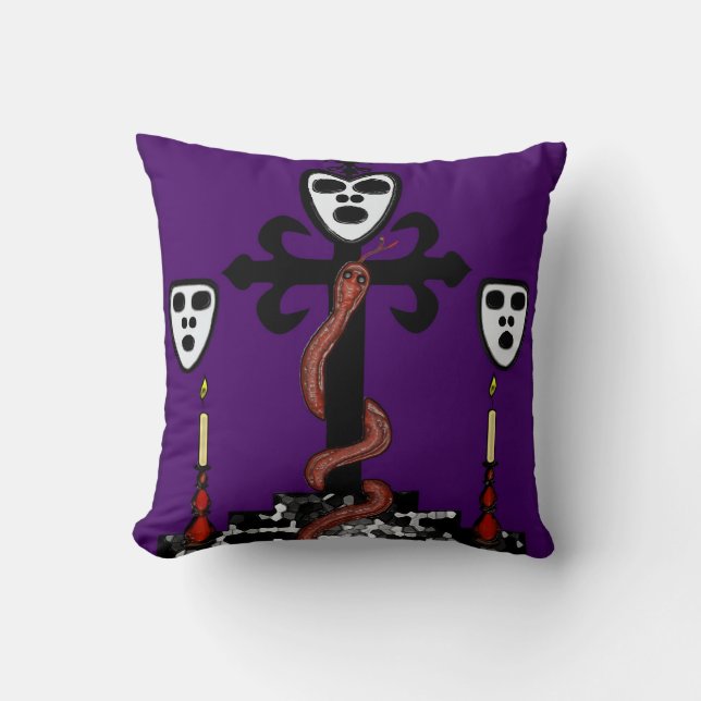 Baron Samedi Voodoo Art Pillow Kissen (Vorderseite)