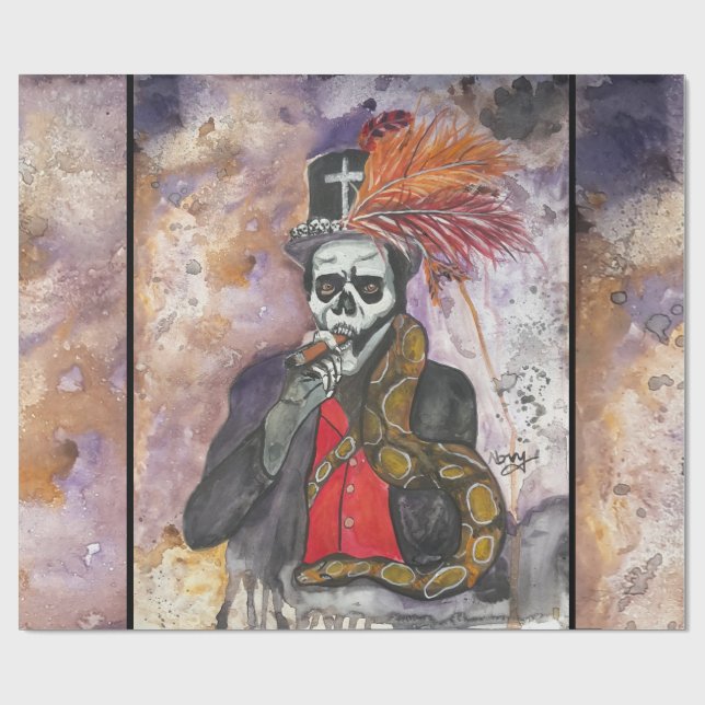 Baron Samedi Wrapping Paper Geschenkpapier (Flach)