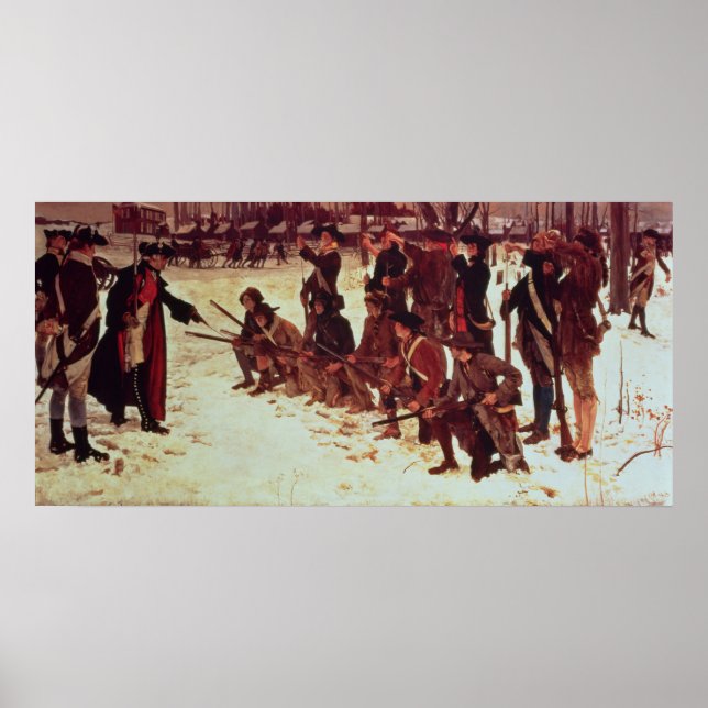 Baron von Steuben bohrte amerikanische Rekruten Poster (Vorne)