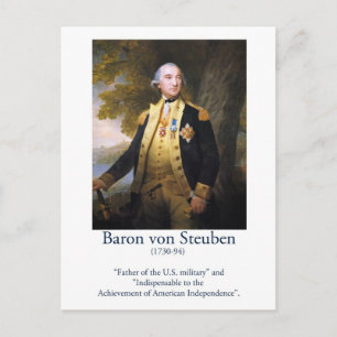 Baron von Steuben - US-Militär Postkarte