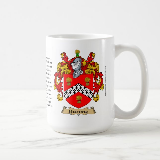 Barone, der Ursprung, die Bedeutung und das Wappen Kaffeetasse (Rechts)