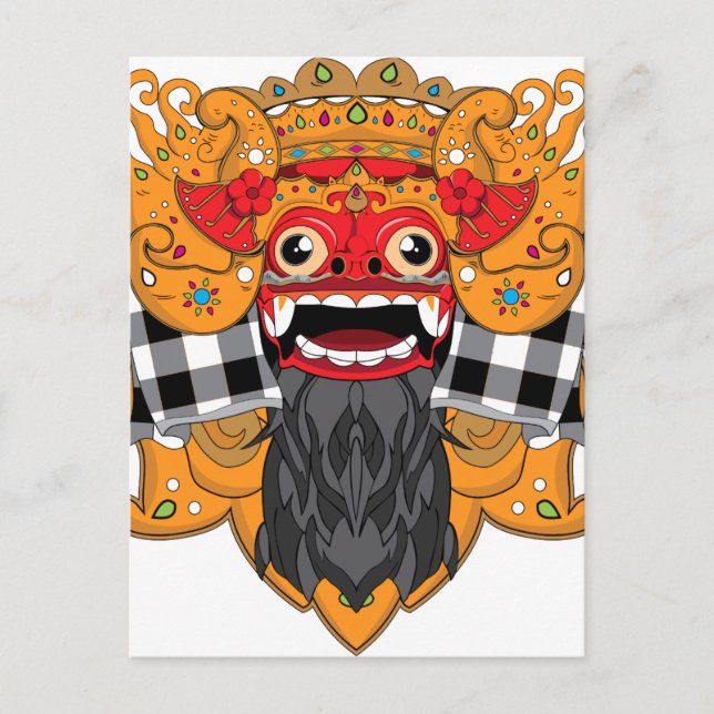 Barong Bali Postkarte (Vorderseite)