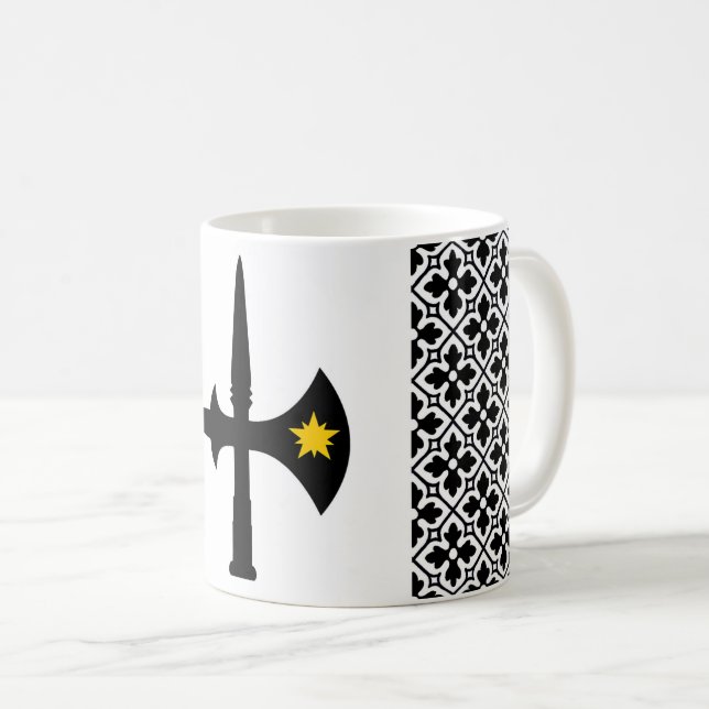 Barony of Bryn Gwlad Populace Abzeichen Kaffee Tas Kaffeetasse (VorderseiteRechts)