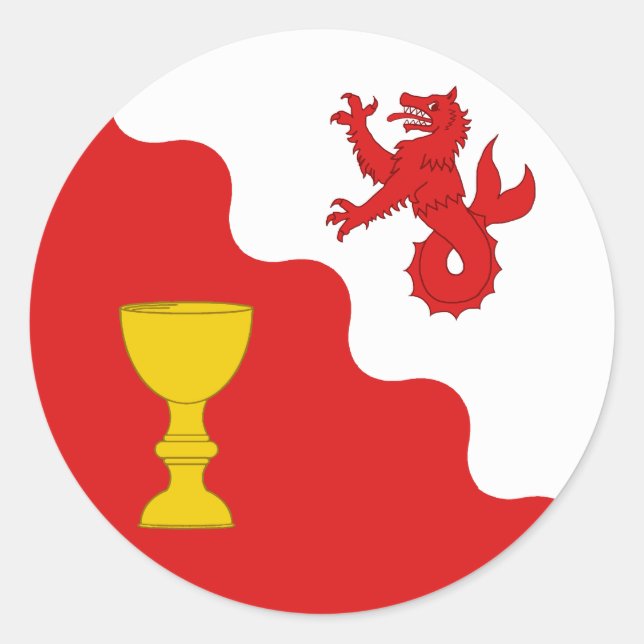 Barony of Rising Waters Populace Abzeichen Runder Aufkleber (Vorderseite)