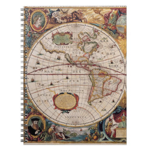 Baroque Americas Karte Notizblock