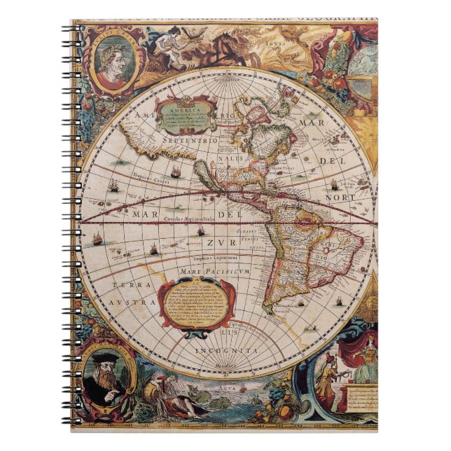 Baroque Americas Karte Notizblock (Vorderseite)