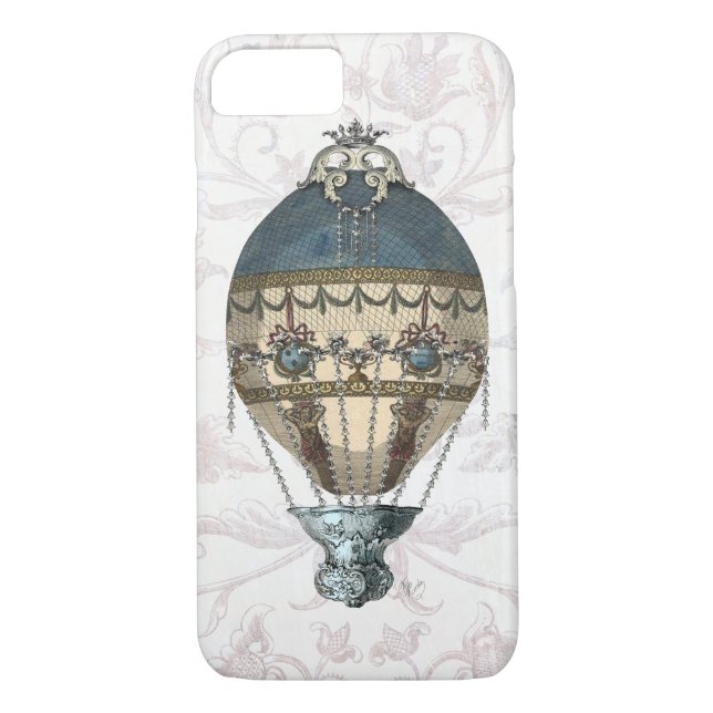 Baroque Balloon Blue & Cream Case-Mate iPhone Hülle (Rückseite)