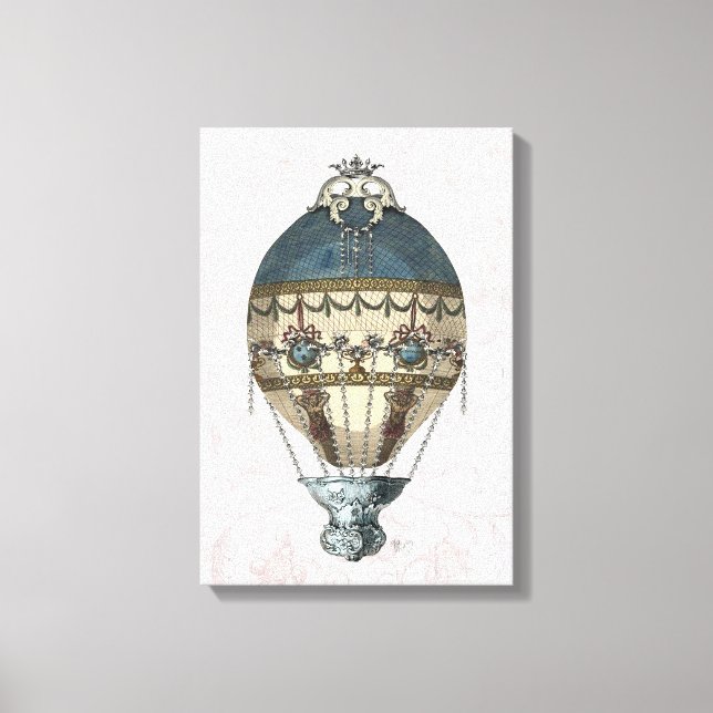 Baroque Balloon Blue & Cream Leinwanddruck (Vorderseite)
