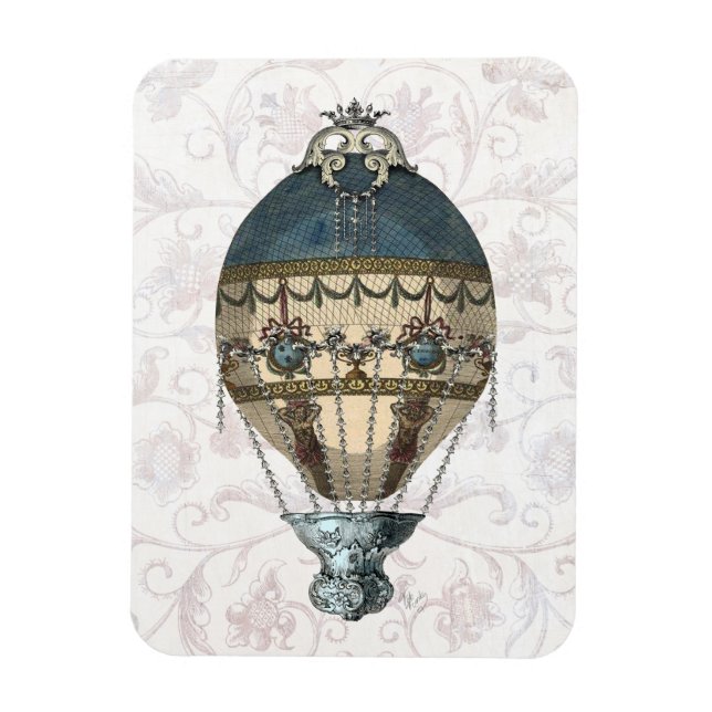 Baroque Balloon Blue & Cream Magnet (Vertikal)