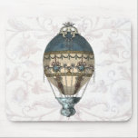 Baroque Balloon Blue & Cream Mousepad<br><div class="desc">Transport & Reisen</div>