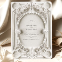 Baroque Elegance Einladung zum Hochzeitsrahmen