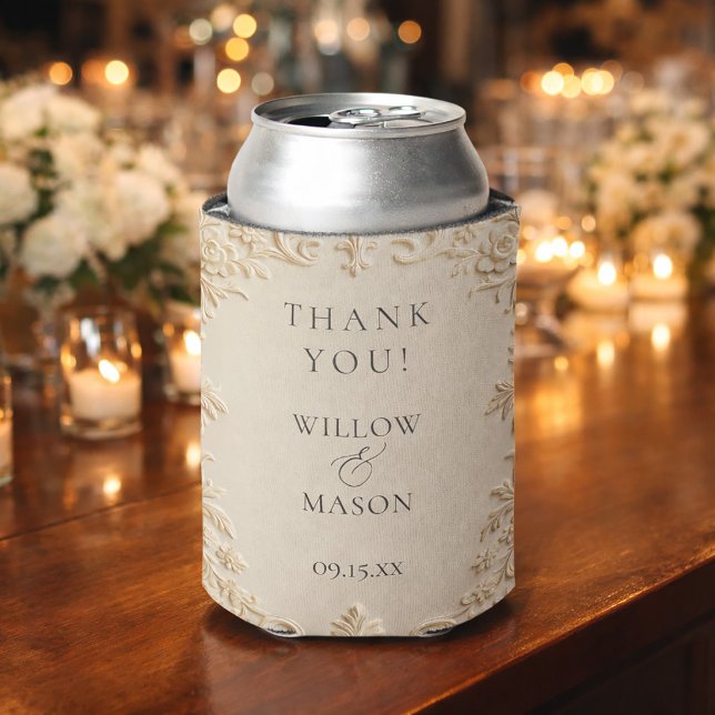 Baroque Elegant Classic Wedding Beer Dosenkühler (Baroque Elegant Classic Wedding Beer Can Cooler)